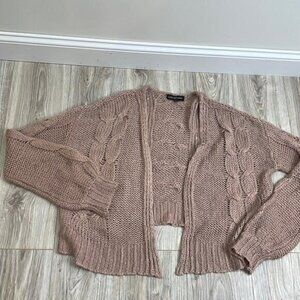 Almost famous blush pink knit sweater size large